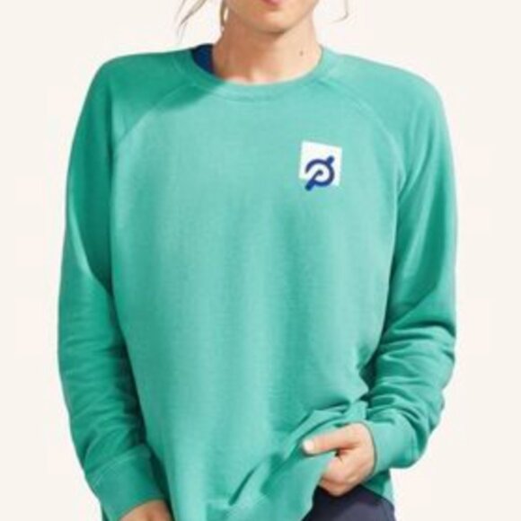 Women Peloton Oversized Graphic Crew Neck Sweatshirt in Green Size Large - Picture 1 of 10